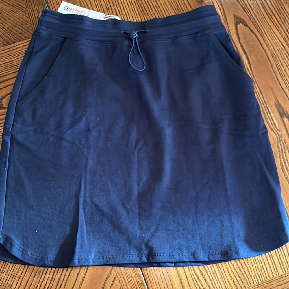 SUNDRY FOR EVEREVE NAVY BLUE DRAWSTRING SKIRT. NWT. SIZE 0.